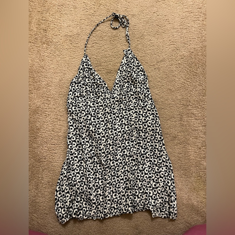 BNDI floral dress, halter, size L, never worn